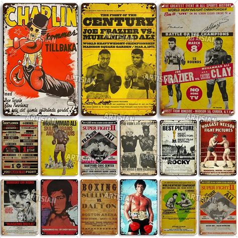 boxing metal tin decorative signs|Boxing Sign .